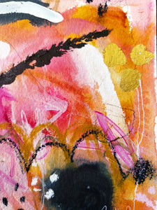 Hope & Peace Collection no. 3 Pink & Gold Leaf, Original Paintings