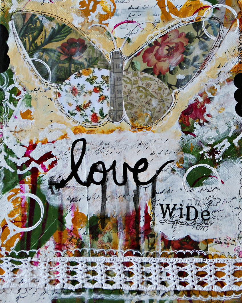 love wide- original painting on 8x10 gallery wrapped canvas