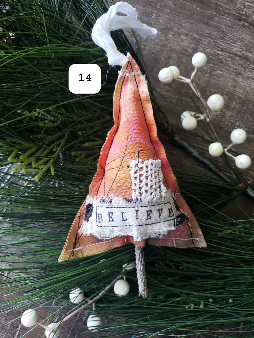 Christmas Tree Ornament no.14 BELIEVE