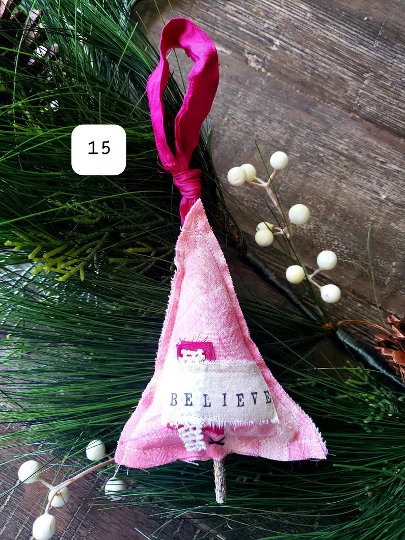 Christmas Tree Ornament no.15 BELIEVE