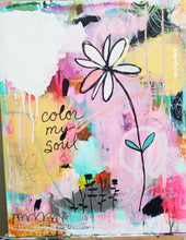 Load image into Gallery viewer, Color my soul- original colorful abstract painting on 16x20 cradled wood panel
